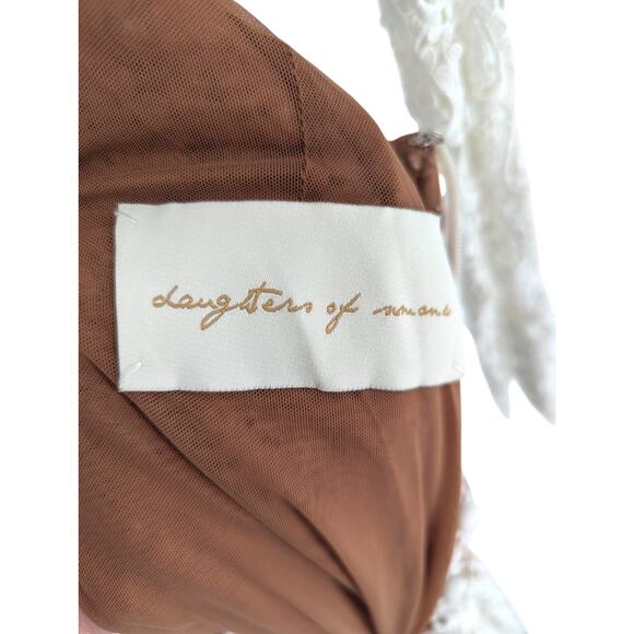 Daughters of Simone Hollis Lace Wedding Gown XL Open Back Boho Bridal - Picture 5 of 7